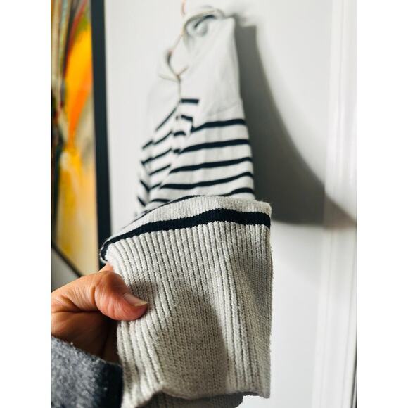 MARISSA WEBB x RTR Off-White Knit Long Sleeve Mock Neck Quarter Zip Sweater M - Picture 5 of 11